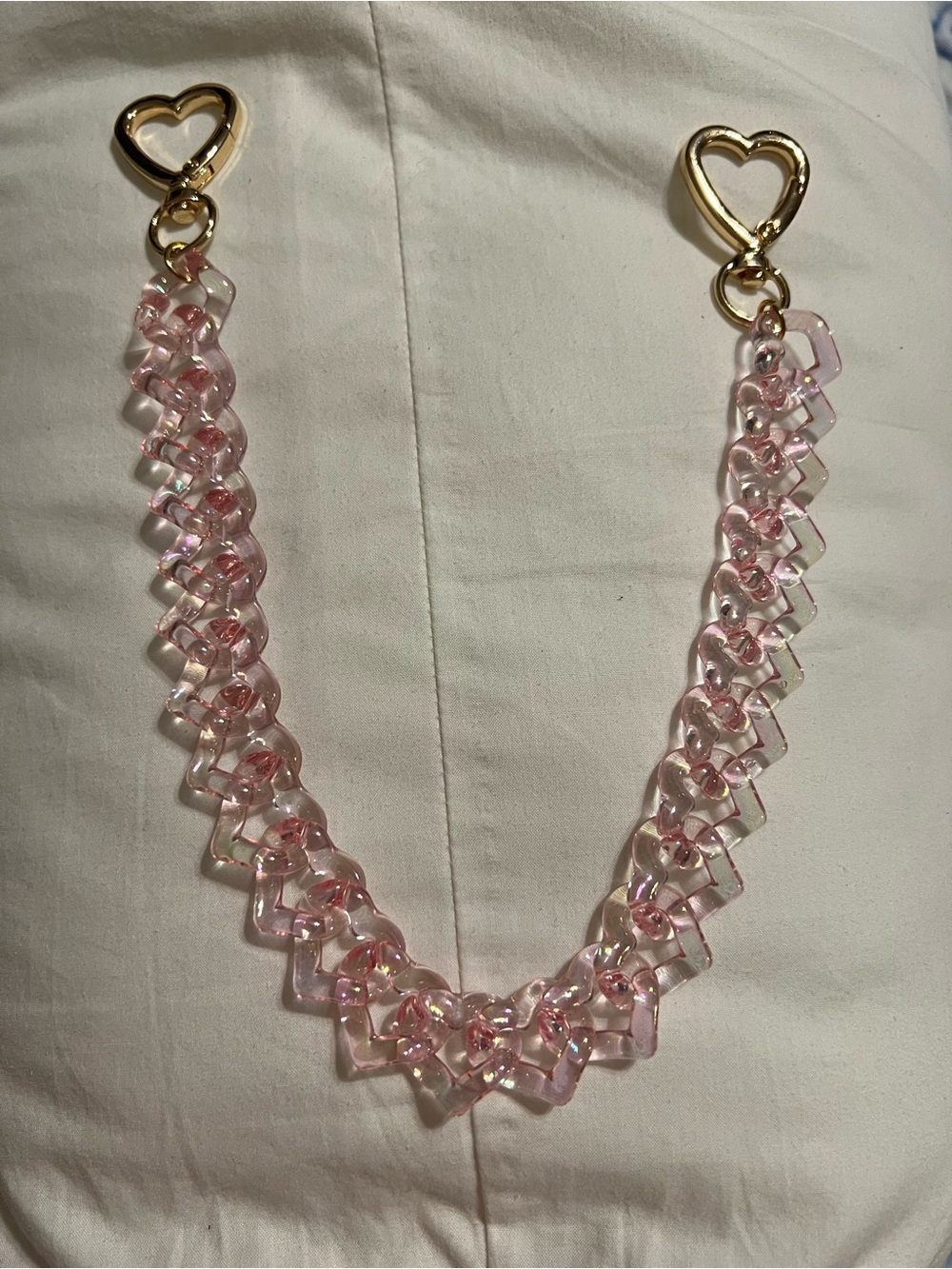 Gold Heart Clip Pink  heart shaped purse charm.